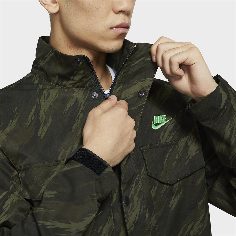 Nike M Nsw Spe+ Wvn Ul M65 Jkt Aop1 Erkek Yeşil Ceket - DD4662-355
