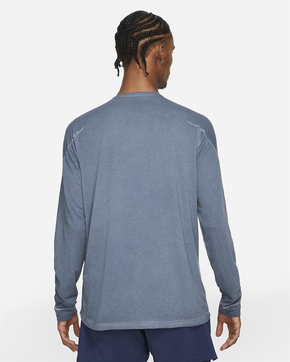 Nike M Ny Ls Dye Erkek Mavi T-shirt - CZ9695-437