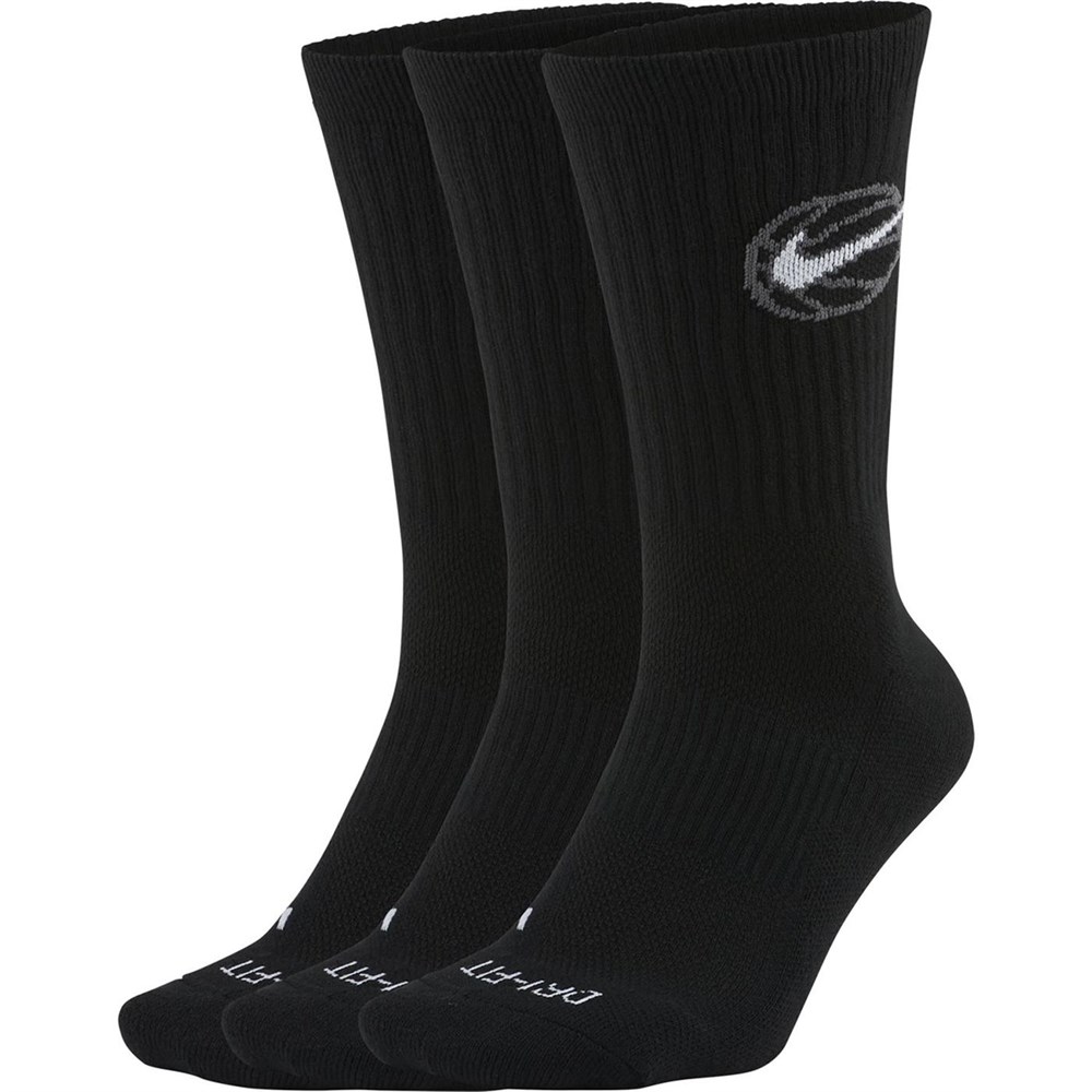 Nike U Nk Crew Everyday Bball 3Pr Unisex Siyah Çorap - DA2123-010