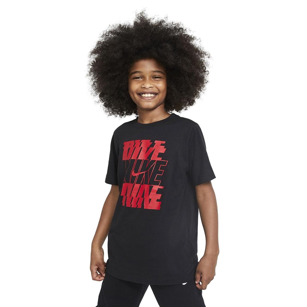 Nike U Nsw Tee Stack Çocuk Siyah T-shirt - DC7794-010