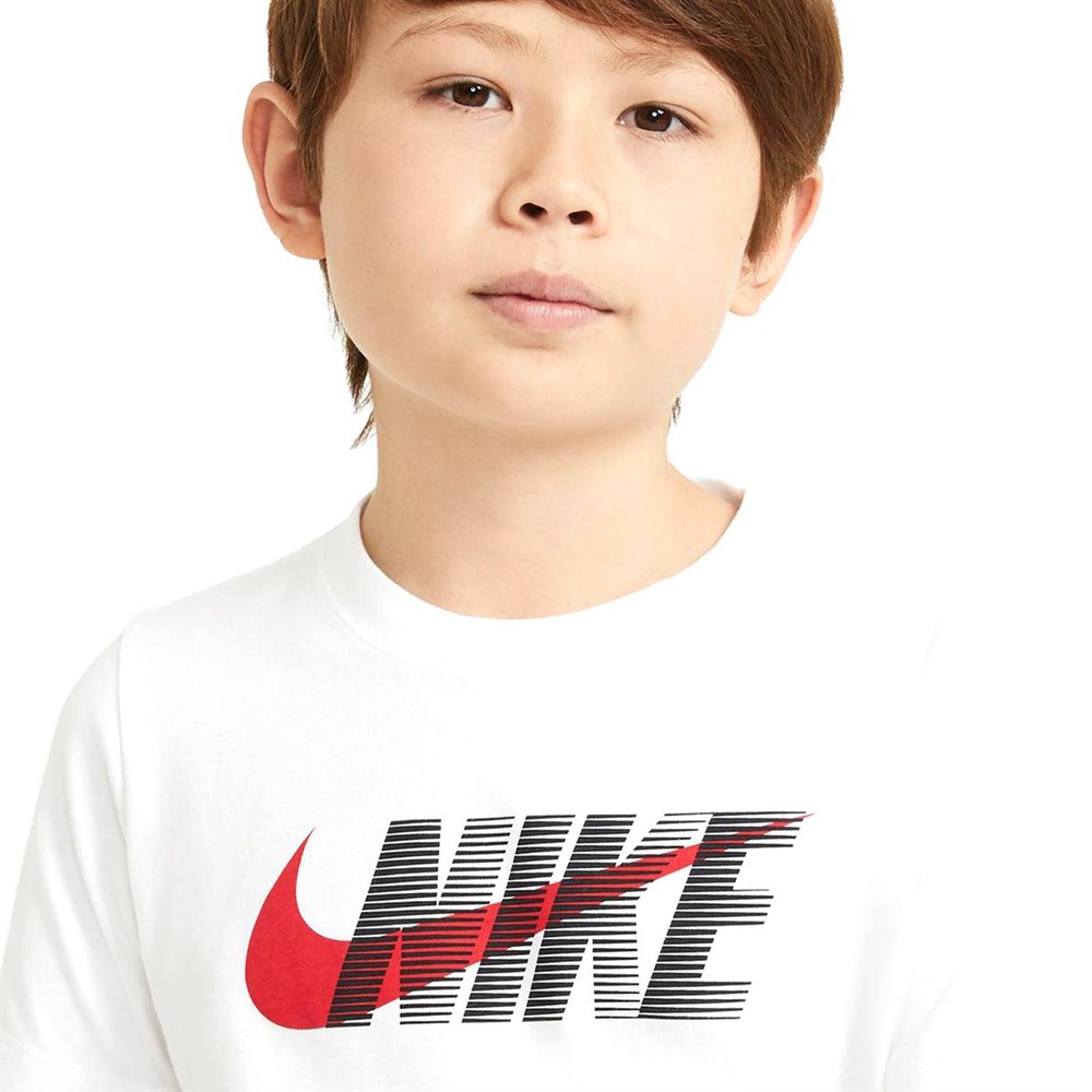 Nike U Nsw Tee Swoosh Çocuk Beyaz T-shirt - DC7796-100