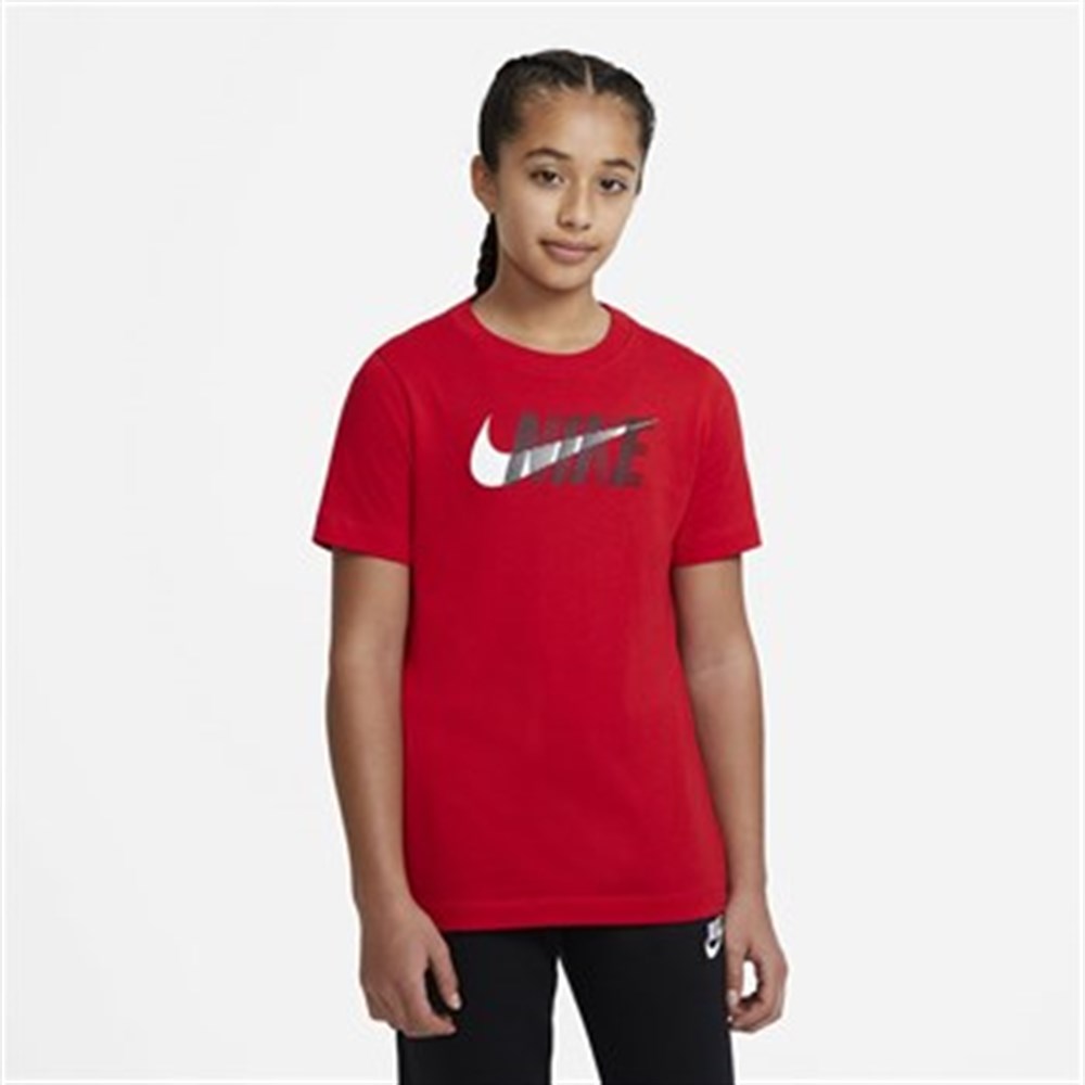 Nike U Nsw Tee Swoosh Çocuk Kırmızı T-shirt - DC7796-657