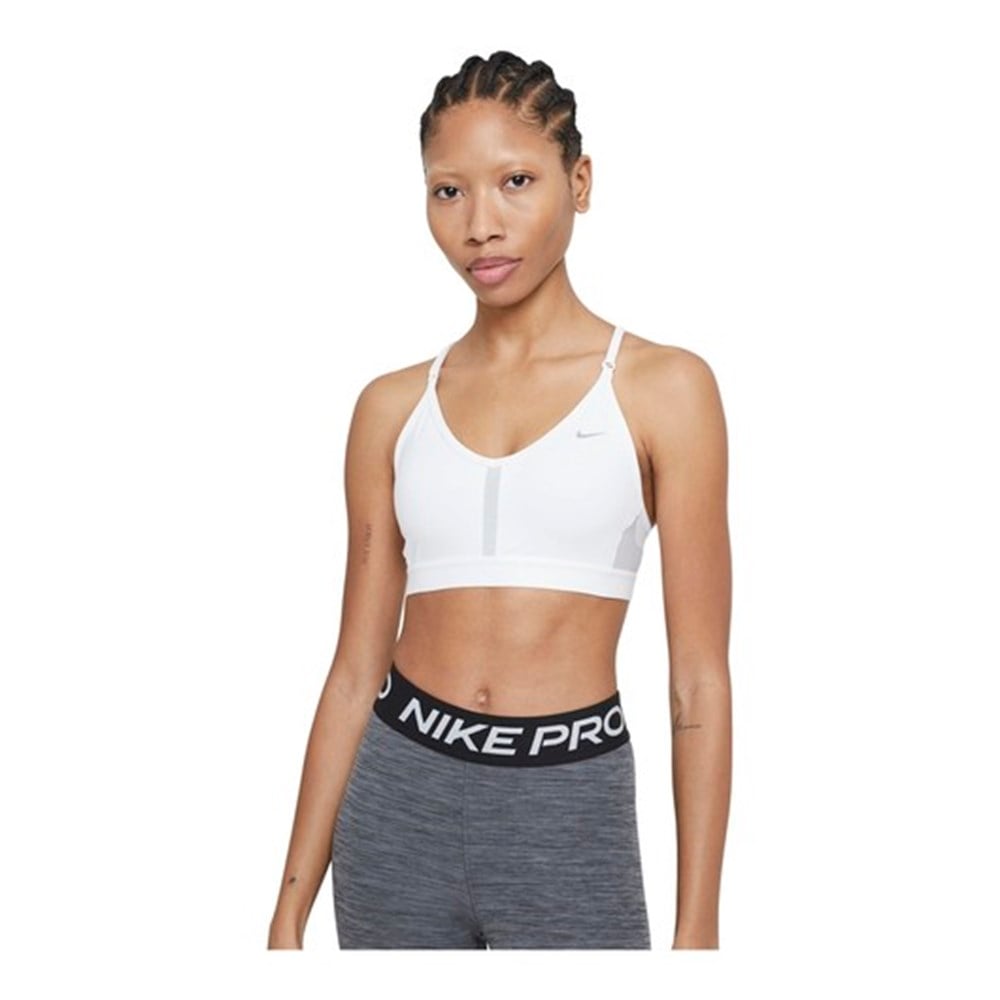 Nike W Nk Df Indy V-Neck Bra Kadın Beyaz Sporcu Sütyeni - CZ4456-100