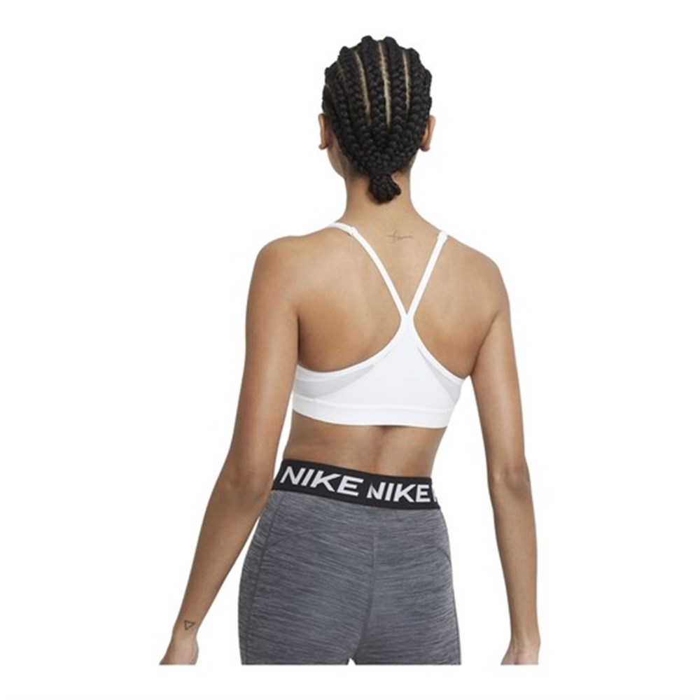 Nike W Nk Df Indy V-Neck Bra Kadın Beyaz Sporcu Sütyeni - CZ4456-100
