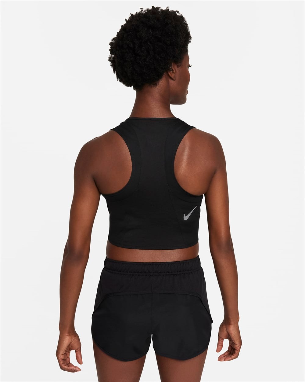 Nike W Nk Df Race Crop Kadın Siyah Atlet - DD5921-010
