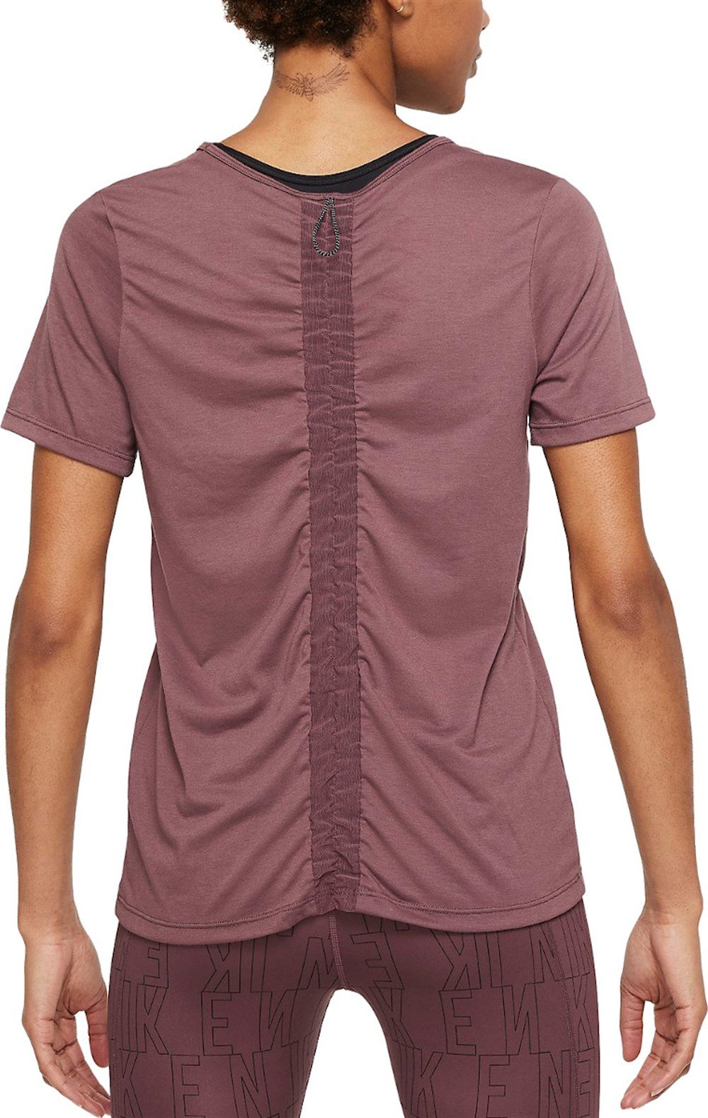 Nike W Nk Df Run Dvn Top Ss Kadın Bordo T-shirt - DD5176-646