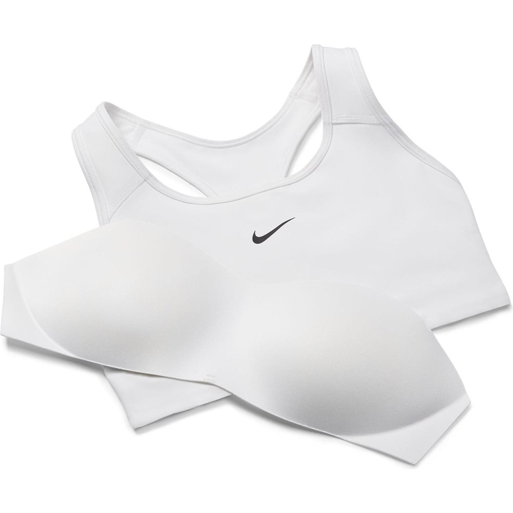 Nike W Nk Df Swsh 1Pp Bra Kadın Beyaz Sporcu Sütyeni - BV3636-100