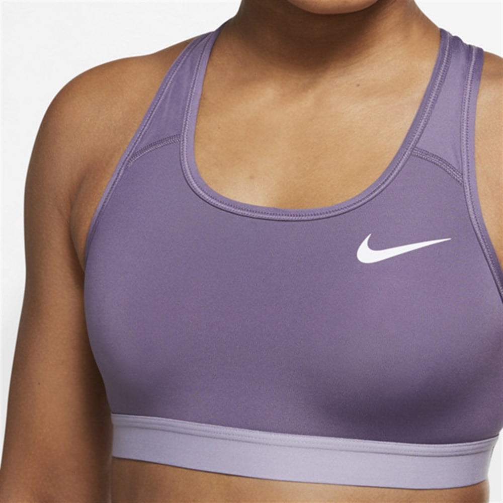Nike W Nk Df Swsh Band Nonpded Bra Kadın Mor Sporcu Sütyeni - BV3900-574