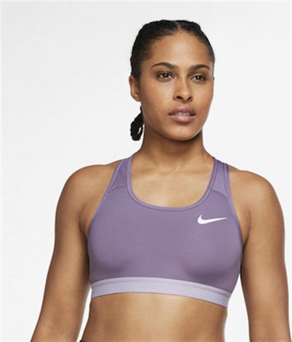 Nike W Nk Df Swsh Band Nonpded Bra Kadın Mor Sporcu Sütyeni - BV3900-574