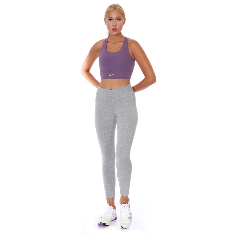 Nike W Nk Df Swsh Lngln Bra Kadın Mor Sporcu Sütyeni - CZ4496-574