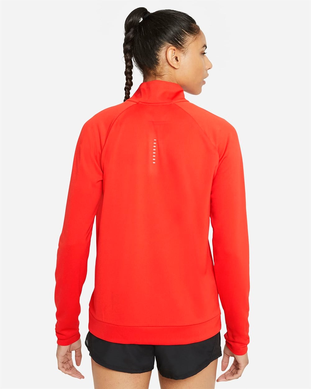 Nike W Nk Df Swsh Run Hz Mdlyr Kadın Kırmızı T-shirt - DD4902-673