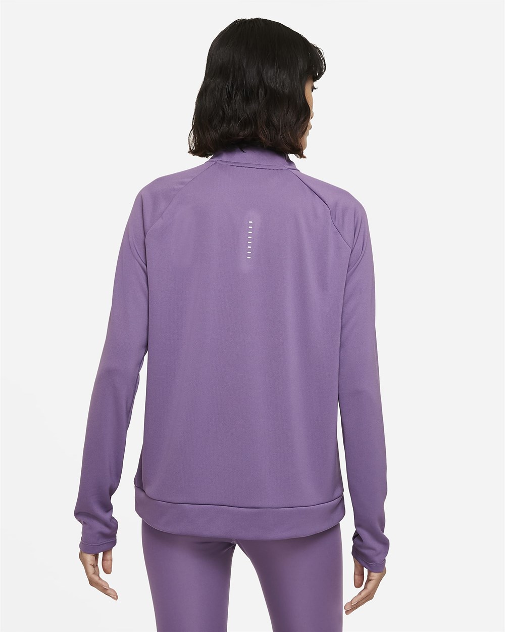Nike W Nk Df Swsh Run Hz Mdlyr Kadın Mor T-shirt - DD4902-574