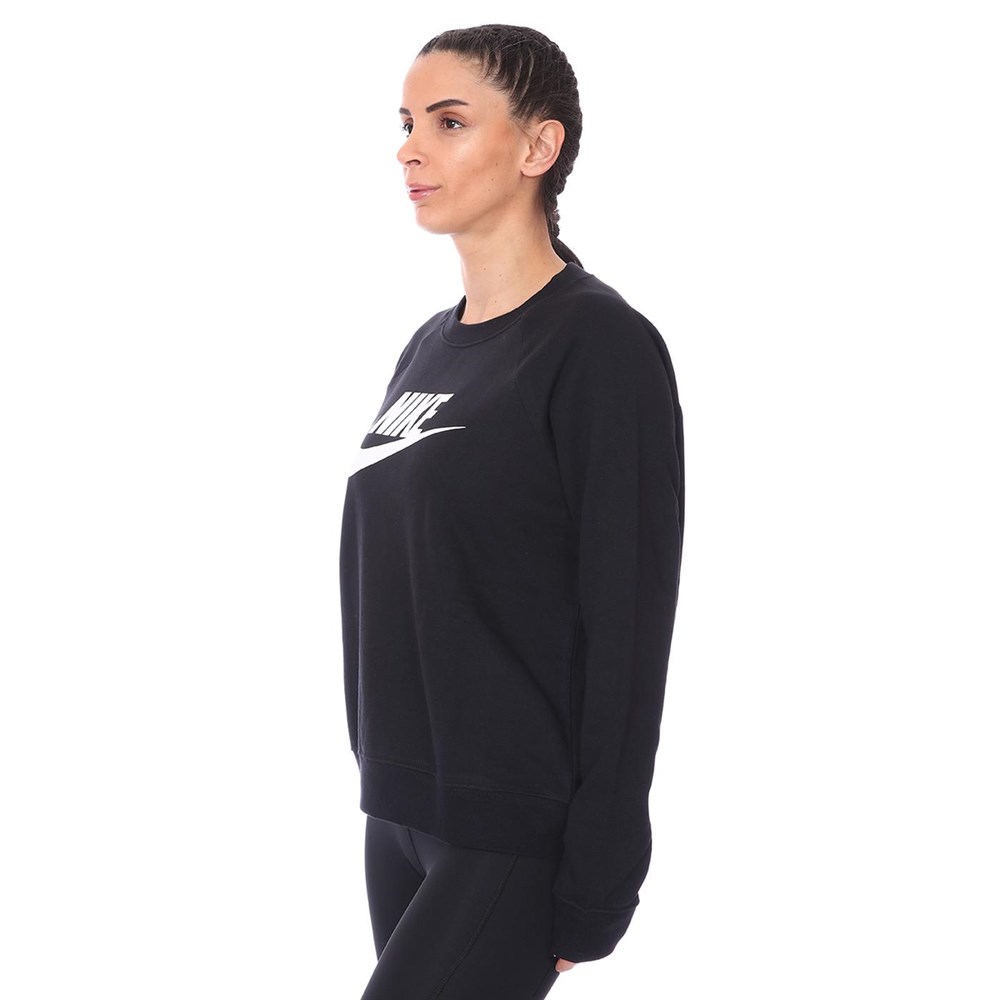Nike W Nsw Essntl Flc Gx Crew Kadın Siyah T-shirt - BV4112-010