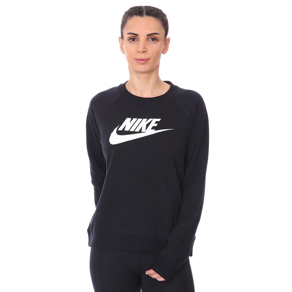 Nike W Nsw Essntl Flc Gx Crew Kadın Siyah T-shirt - BV4112-010