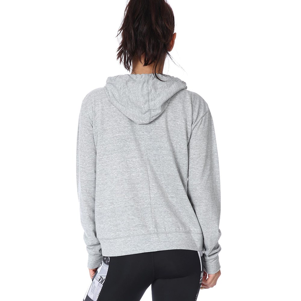 Nike W Nsw Gym Vntg Jsy Fz Hoodıe Kadın Gri Sweatshirt - CJ1694-063