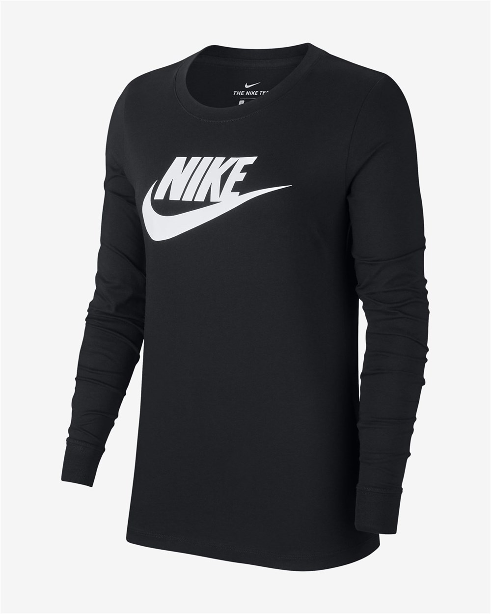 Nike W Nsw Tee Essntl Ls Icon Ftr Kadın Siyah T-shirt - BV6171-010
