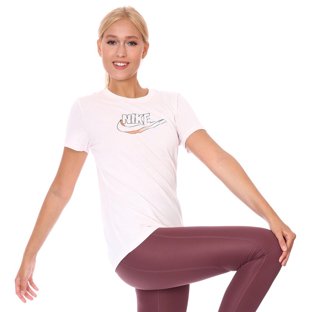 Nike W Nsw Tee Futura Kadın Pudra T-shirt - DJ1820-640