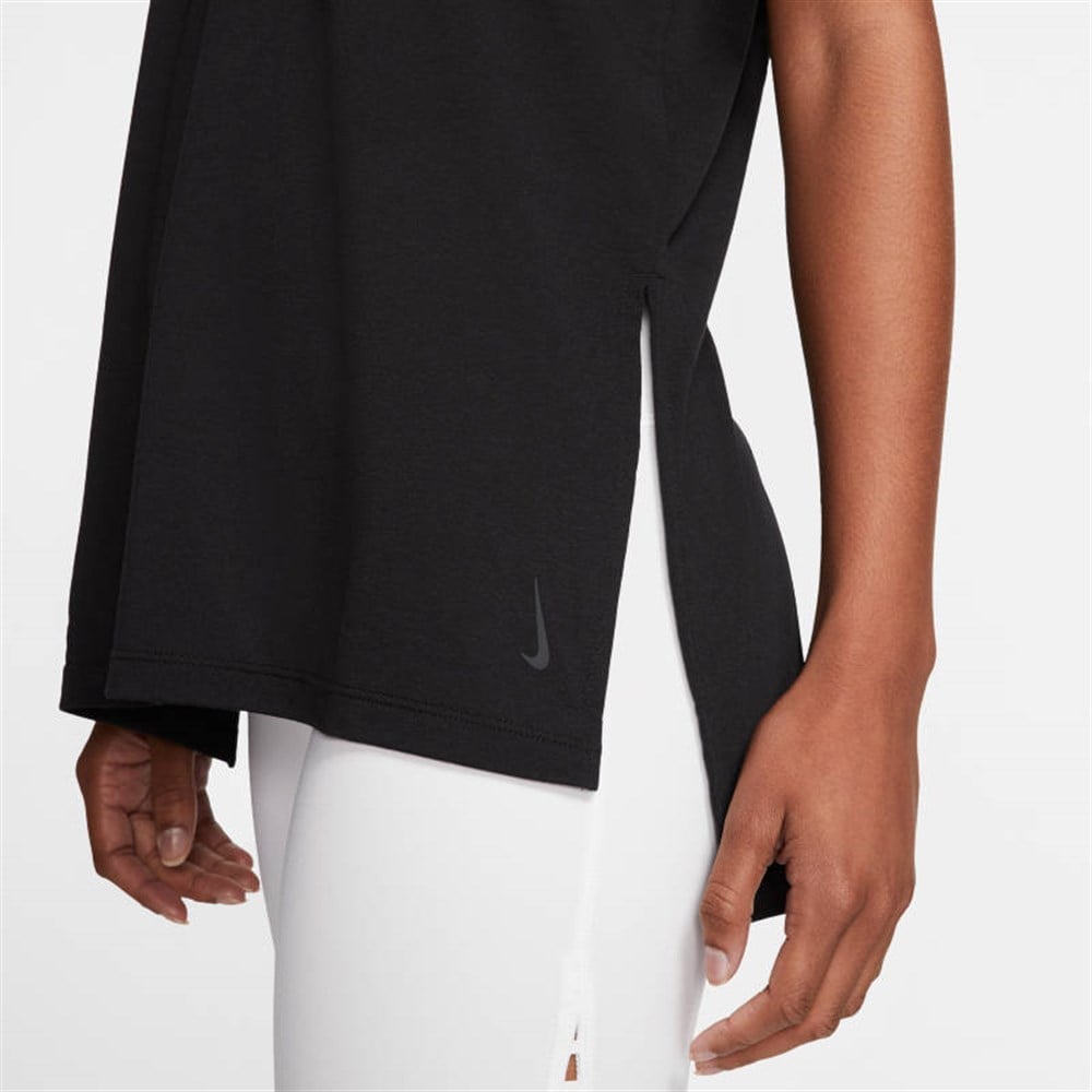 Nike W Ny Df Layer Ss Top Kadın Siyah T-shirt - CJ9326-010