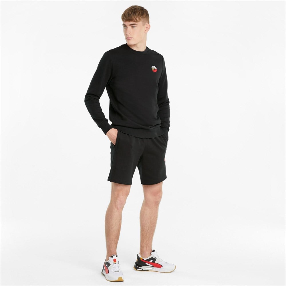 Puma AS Crew TR Erkek Siyah Sweatshirt - 53156401