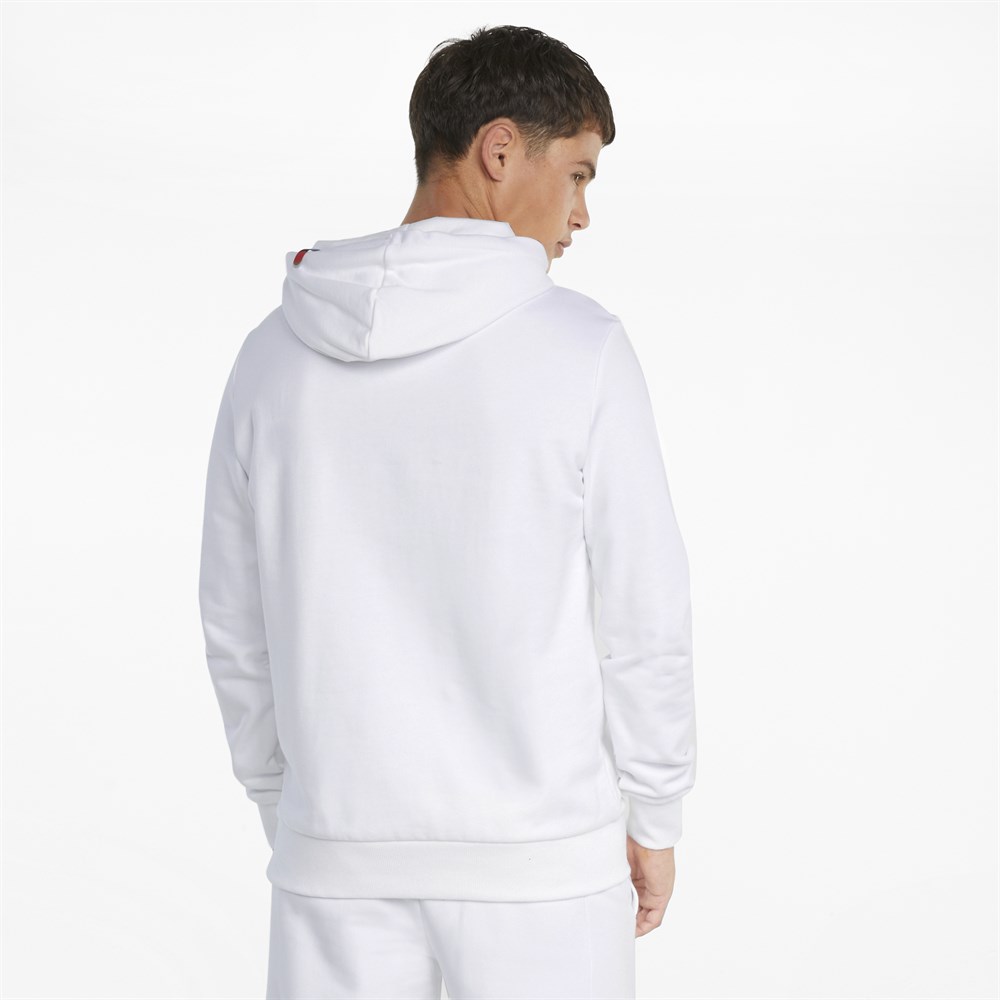 Puma AS Graphic Hoodie TR Erkek Beyaz Sweatshirt - 53157702