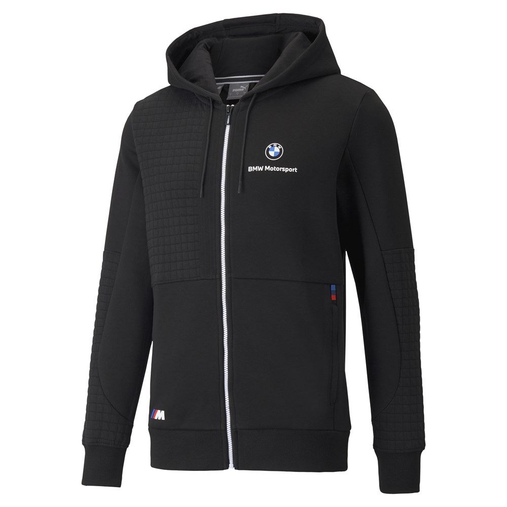 Puma BMW MMS Full-Zip Hoodie Erkek Siyah Sweatshirt - 53118701
