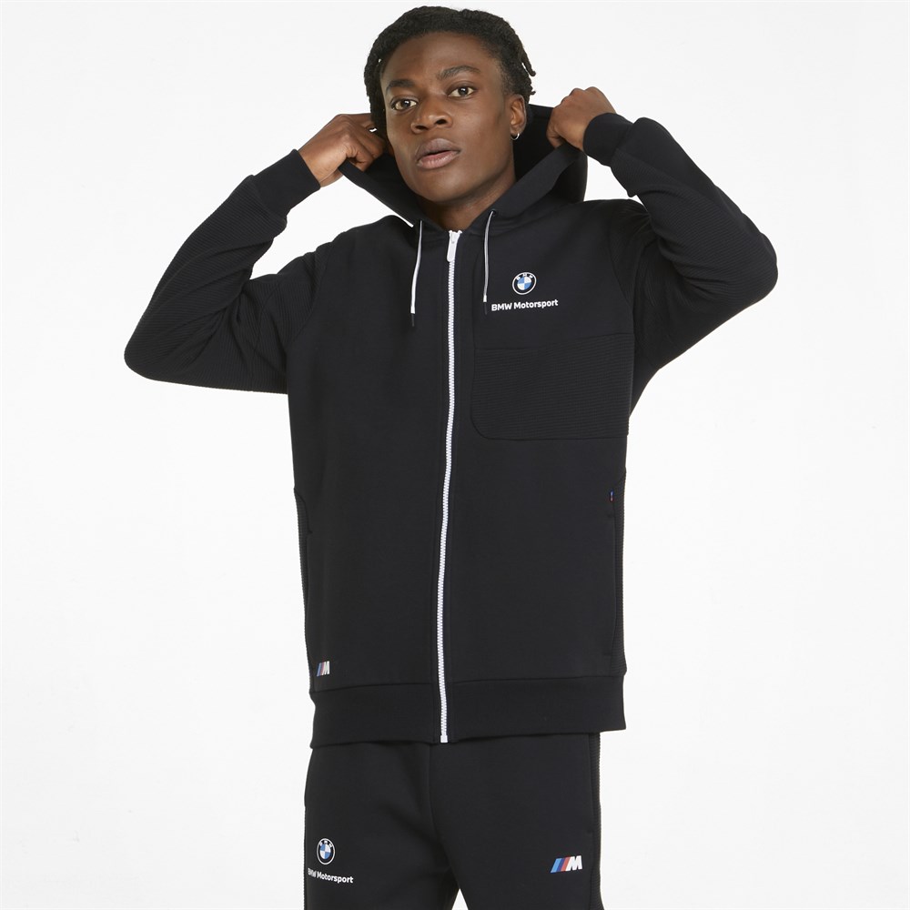Puma Bmw Mms Hooded Sweat Jacket Erkek Siyah Günlük Ceket - 533370-01