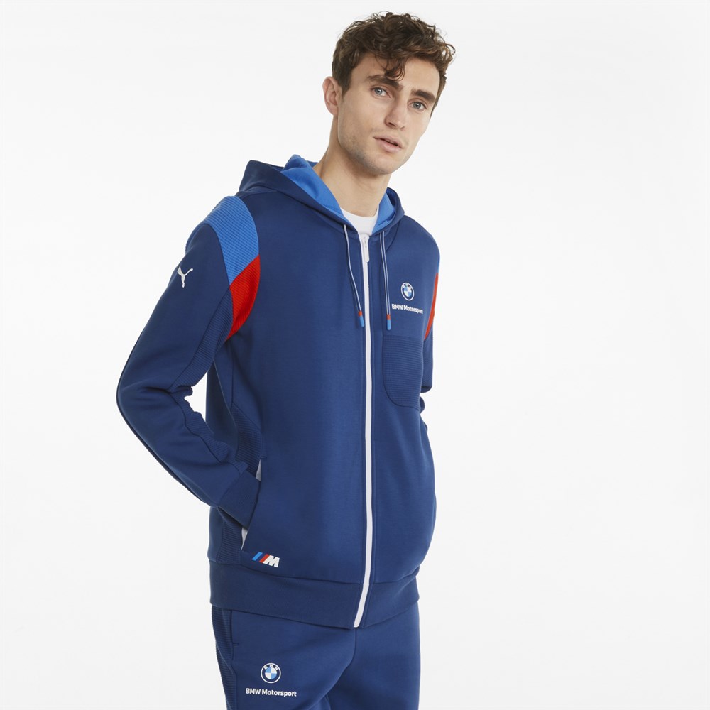 Puma Bmw Mms Hooded Sweat Jacket Erkek Lacivert Günlük Ceket - 533370-04
