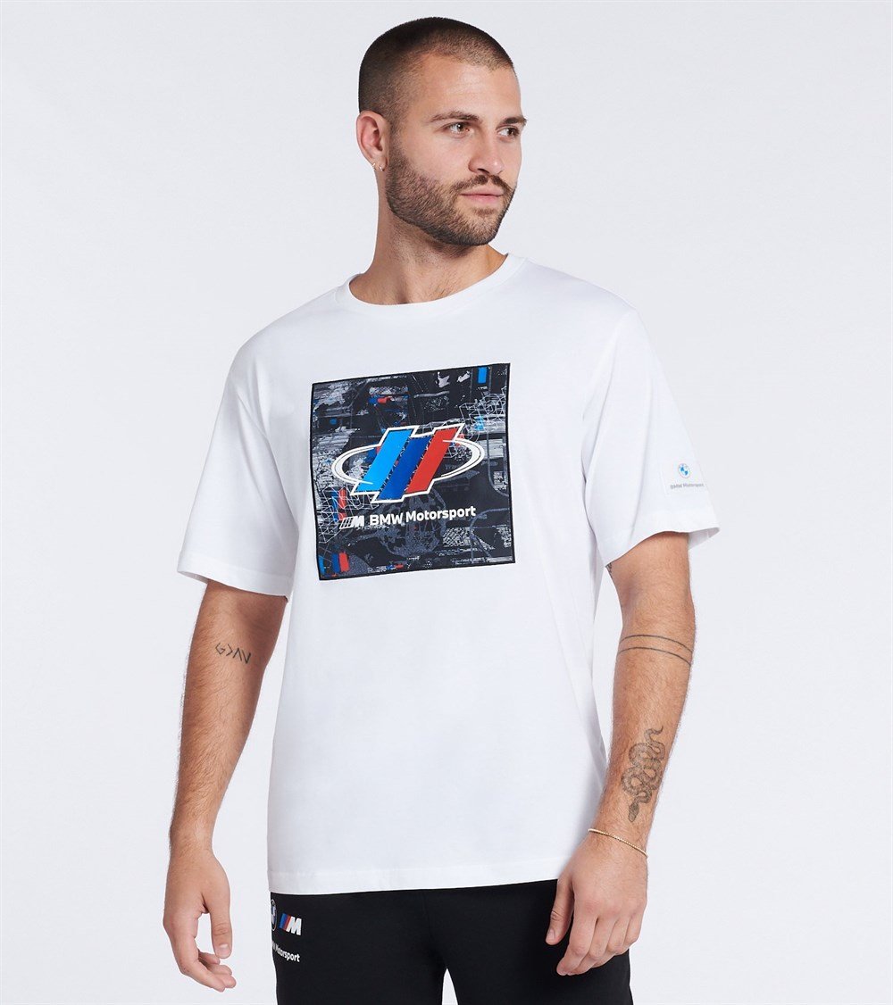 Puma Bmw Mms Street Tee Erkek Beyaz T-shirt- 53112702