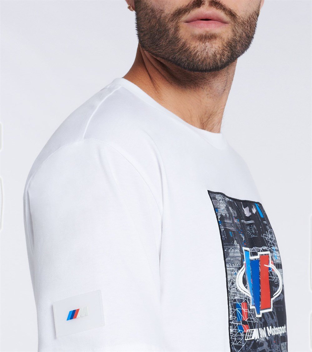 Puma Bmw Mms Street Tee Erkek Beyaz T-shirt- 53112702