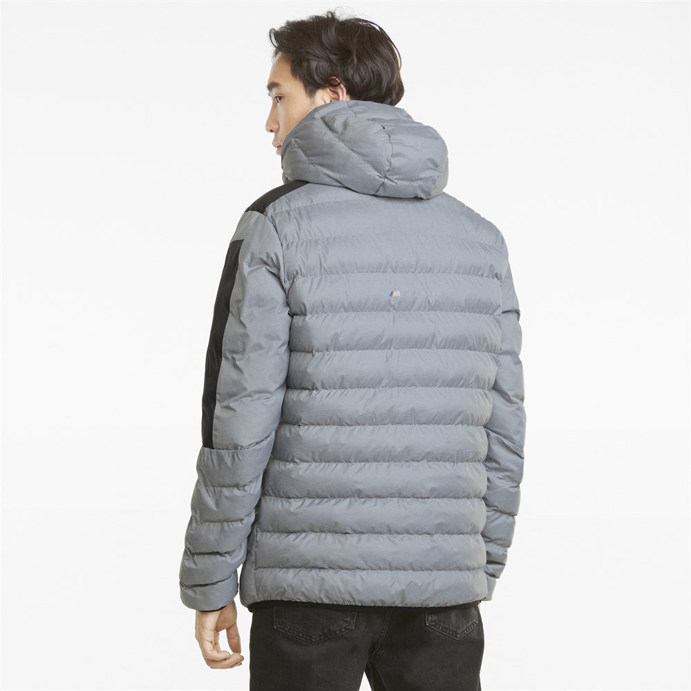 Puma Bmw Mms T7 Ecolite Down Jacket Erkek Gri Mont - 53116803