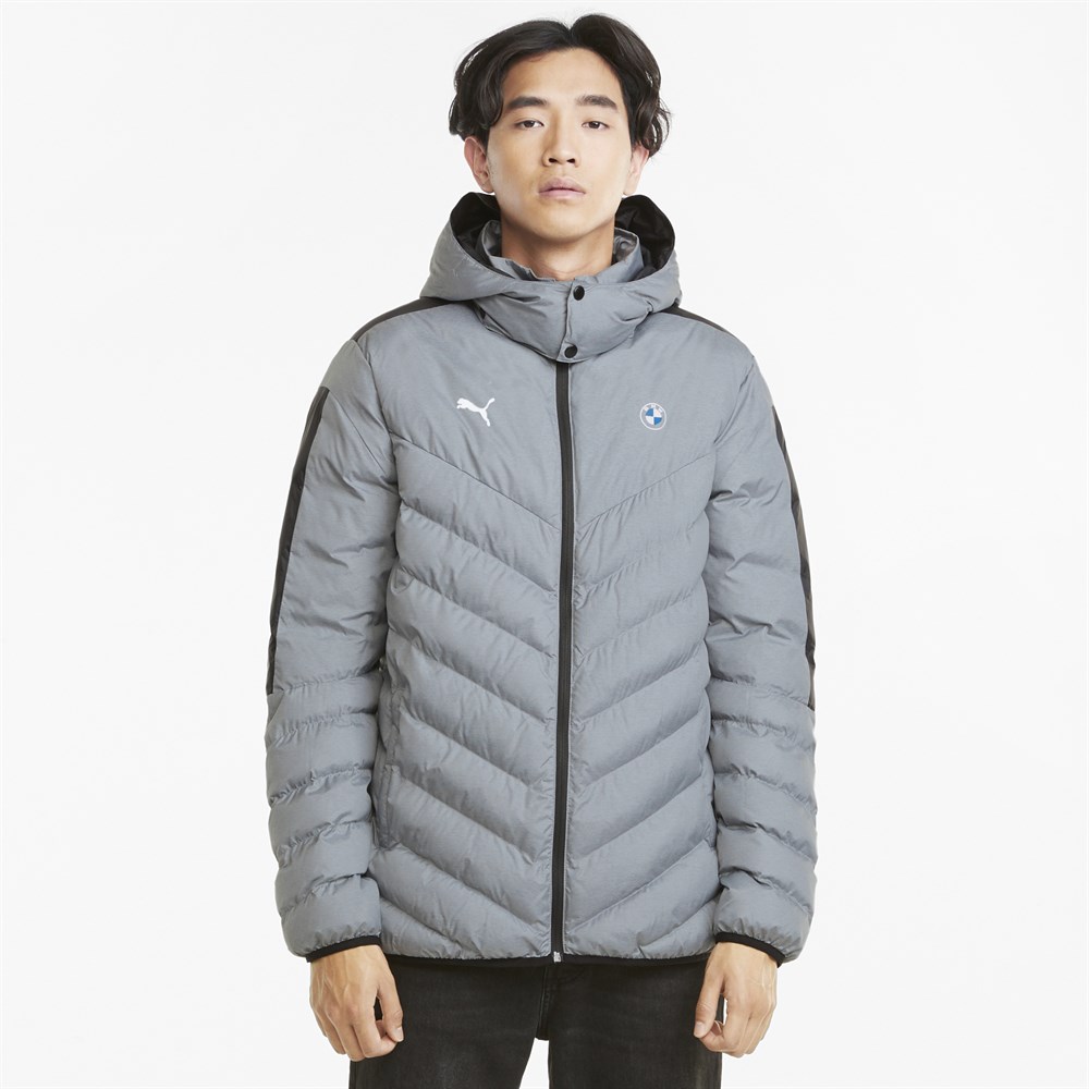 Puma Bmw Mms T7 Ecolite Down Jacket Erkek Gri Mont - 53116803