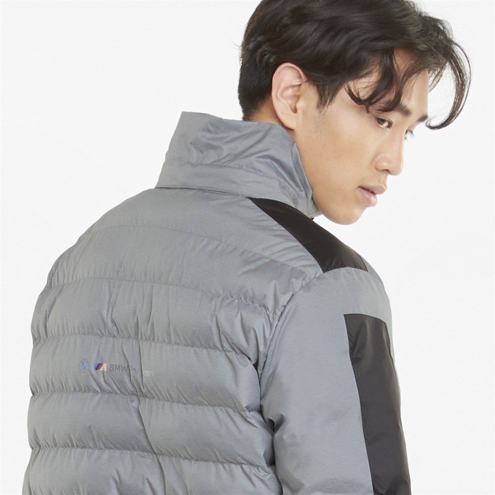 Puma Bmw Mms T7 Ecolite Down Jacket Erkek Gri Mont - 53116803