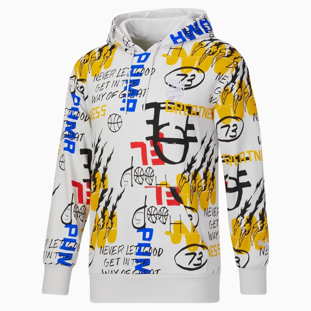 Puma Booster Hoodie Aop Erkek Gri Günlük Sweatshirt - 534134-03