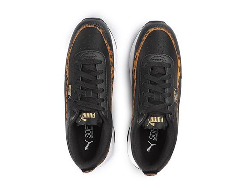Puma Cilia Mode Leo Puma Black-Puma Black-Pum Kadın Siyah Günlük Ayakkabı - 37321701
