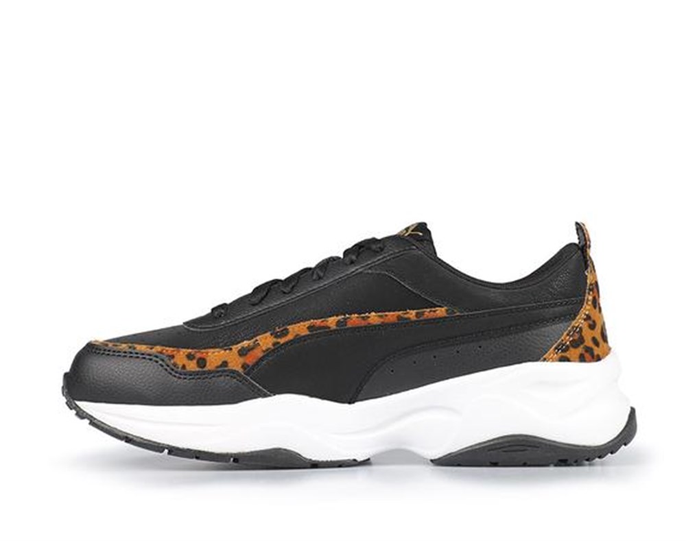 Puma Cilia Mode Leo Puma Black-Puma Black-Pum Kadın Siyah Günlük Ayakkabı - 37321701