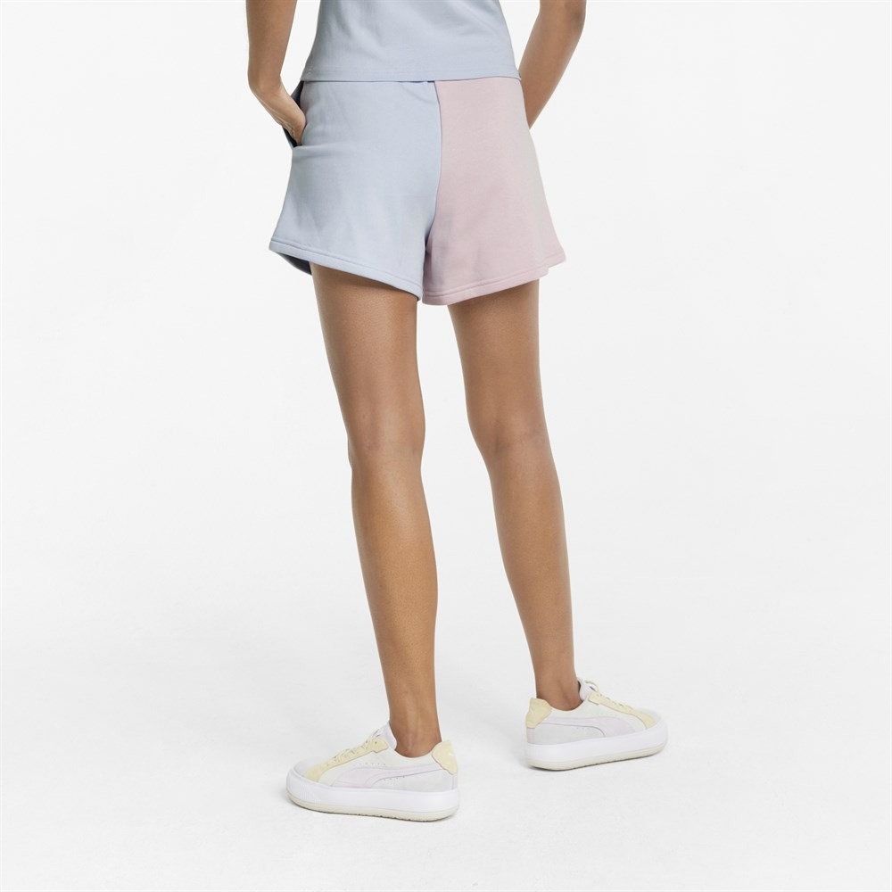 Puma Classics Block High Waist Shorts Kadın Mavi Günlük Şort - 534608-21