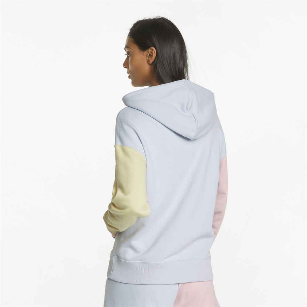 Puma Classics Block Hoodie Tr Kadın Mavi Günlük Sweatshirt - 535065-21