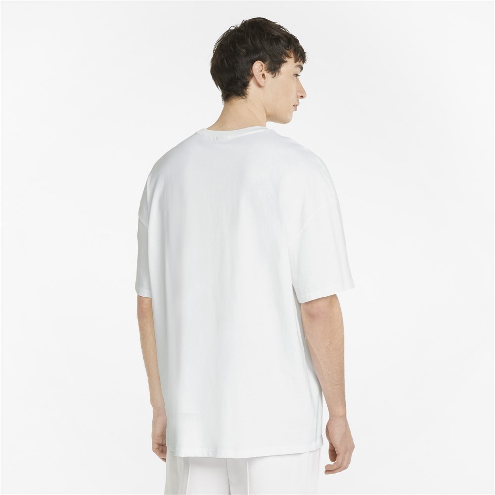 Puma Classics Boxy Tee Erkek Beyaz Günlük T-shirt - 532135-02