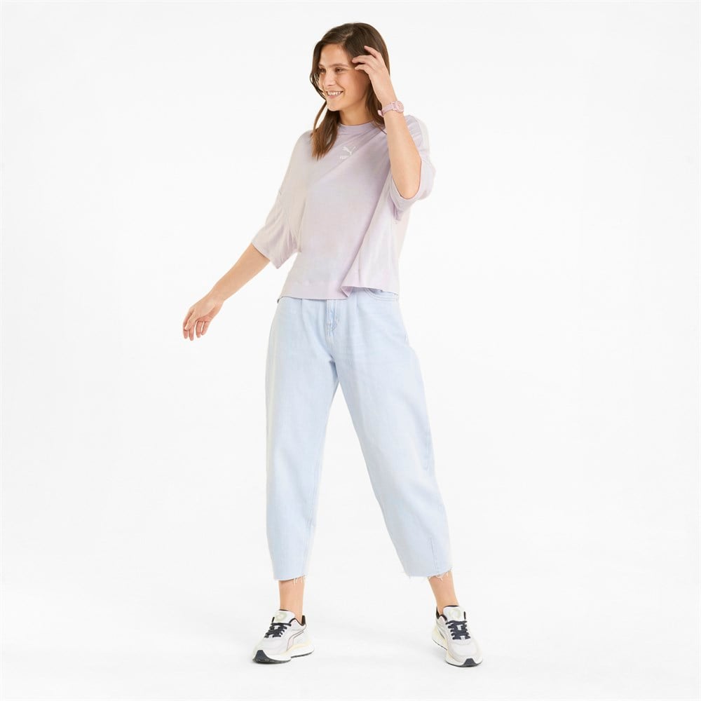 Puma Classics Oversized Splitside Tee Kadın Lila Günlük T-shirt - 533509-17