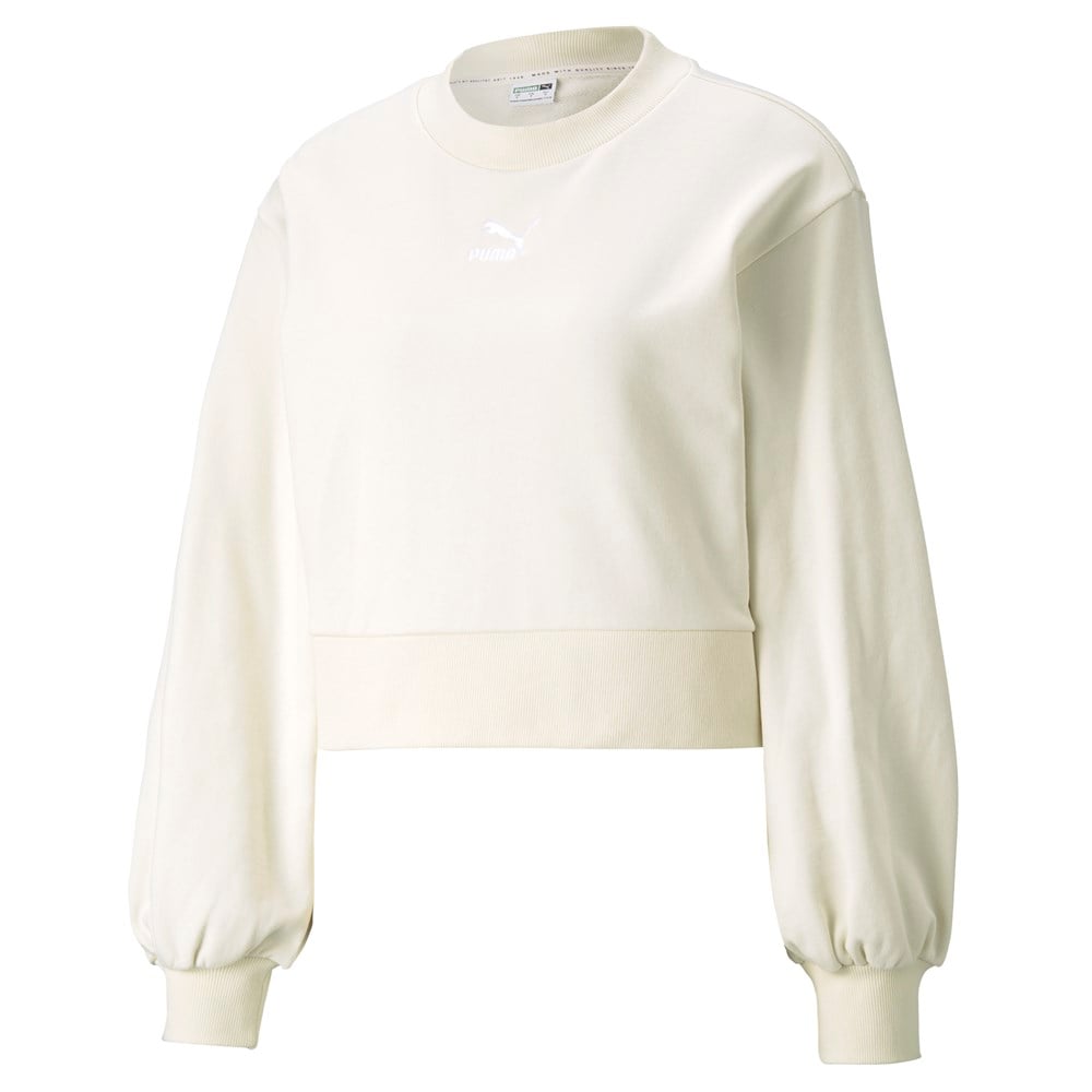 Puma Classics Puff Sleeve Crew Kadın Krem Sweatshirt - 53161673