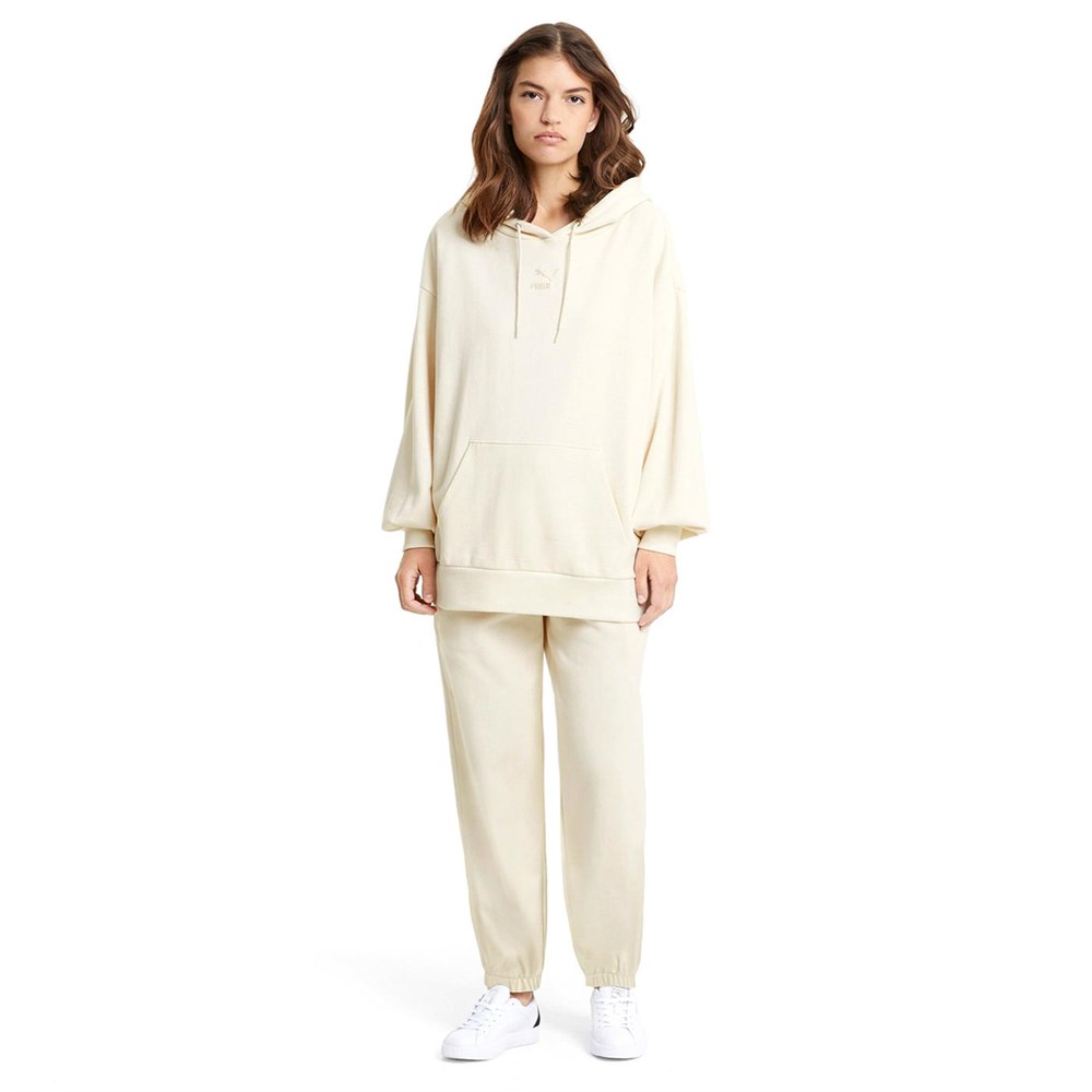 Puma Classics Relaxed Jogger Kadın Krem Eşofman Altı - 53041699