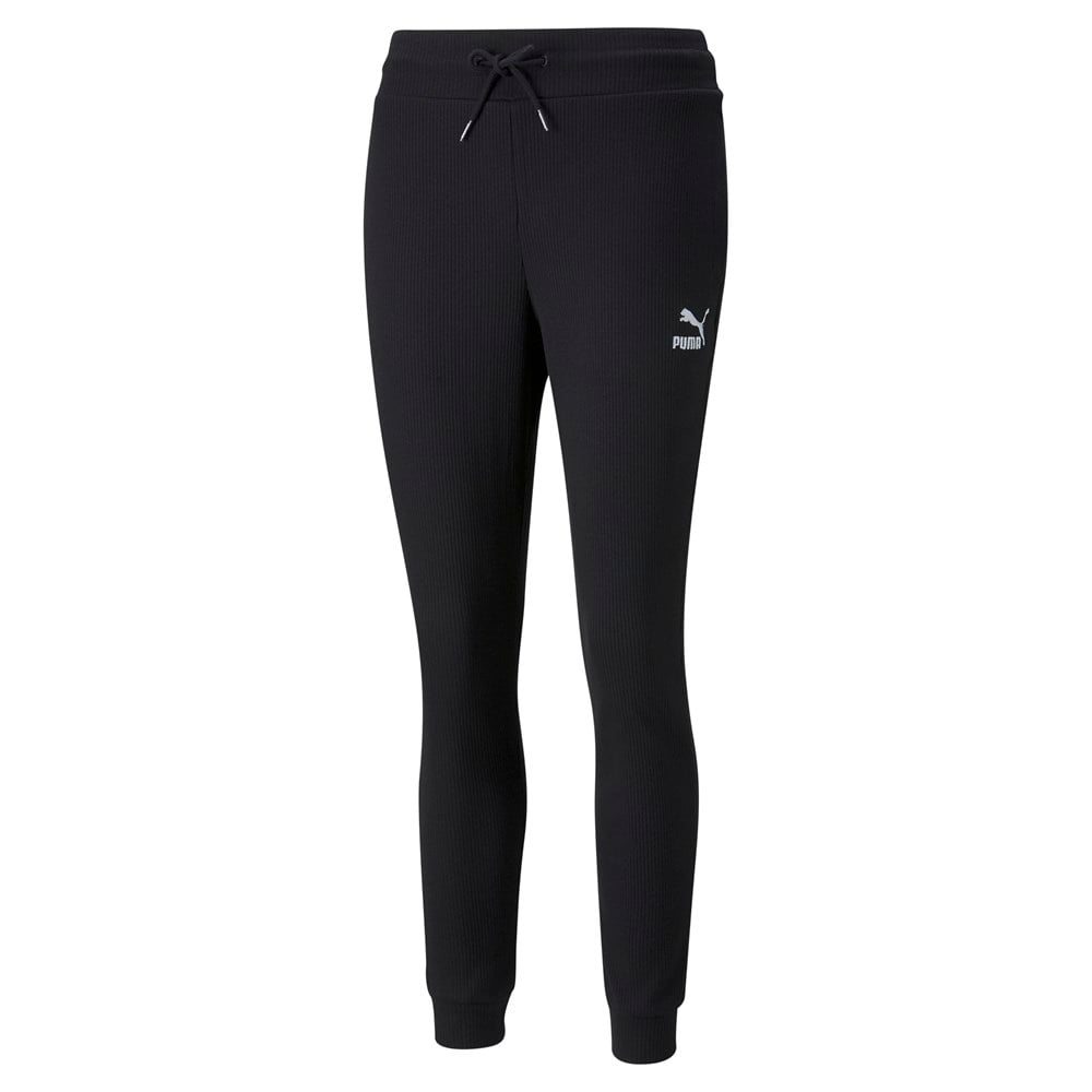 Puma Classics Ribbed Slim Pants Kadın Siyah Günlük Eşofman Altı - 533505-01