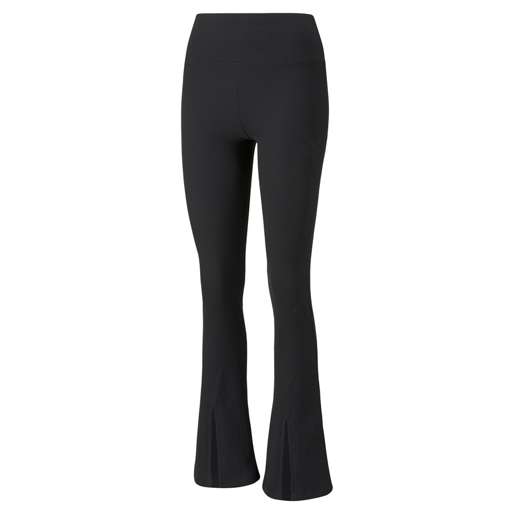 Puma Classics Ribbed Slit Pants Kadın Siyah Eşofman Altı - 53161401