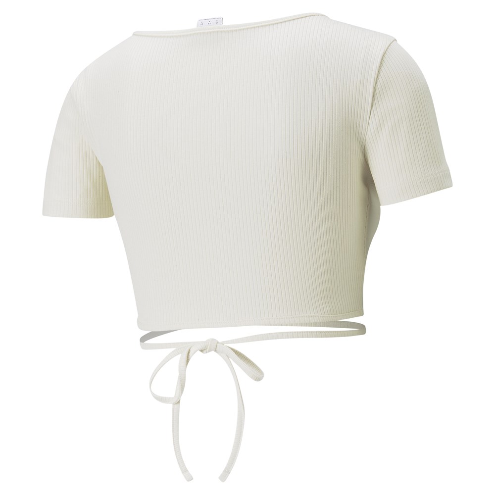 Puma Classics Ribbed Tee Kadın Krem Günlük T-shirt - 533450-99