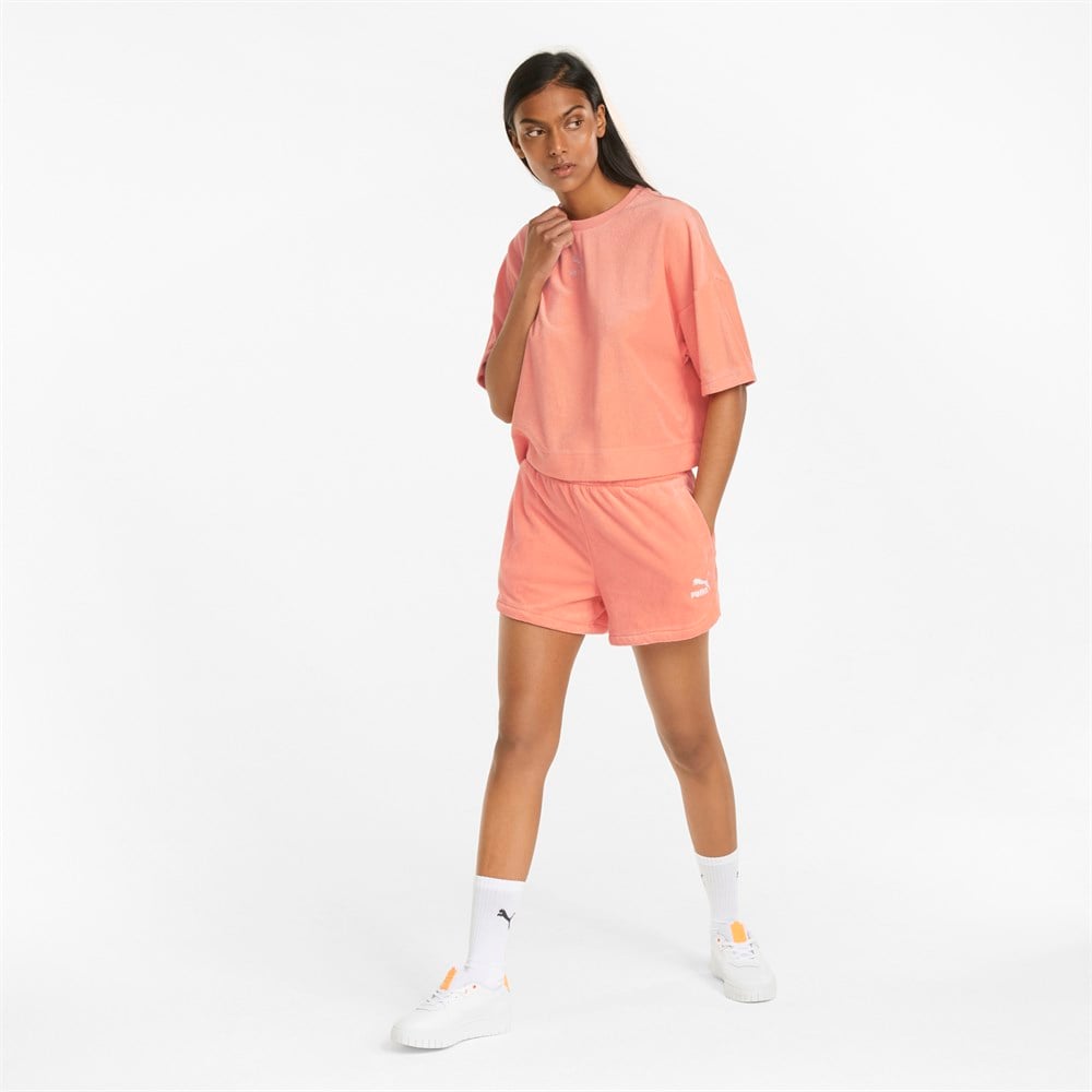 Puma Classics Toweling High Waist Shorts Kadın Pembe Günlük Şort - 533518-28