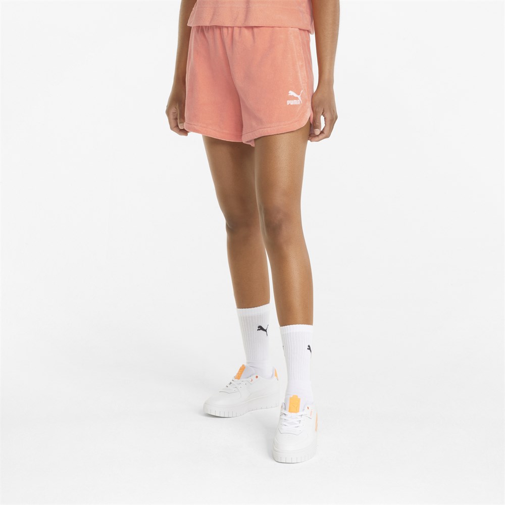 Puma Classics Toweling High Waist Shorts Kadın Pembe Günlük Şort - 533518-28