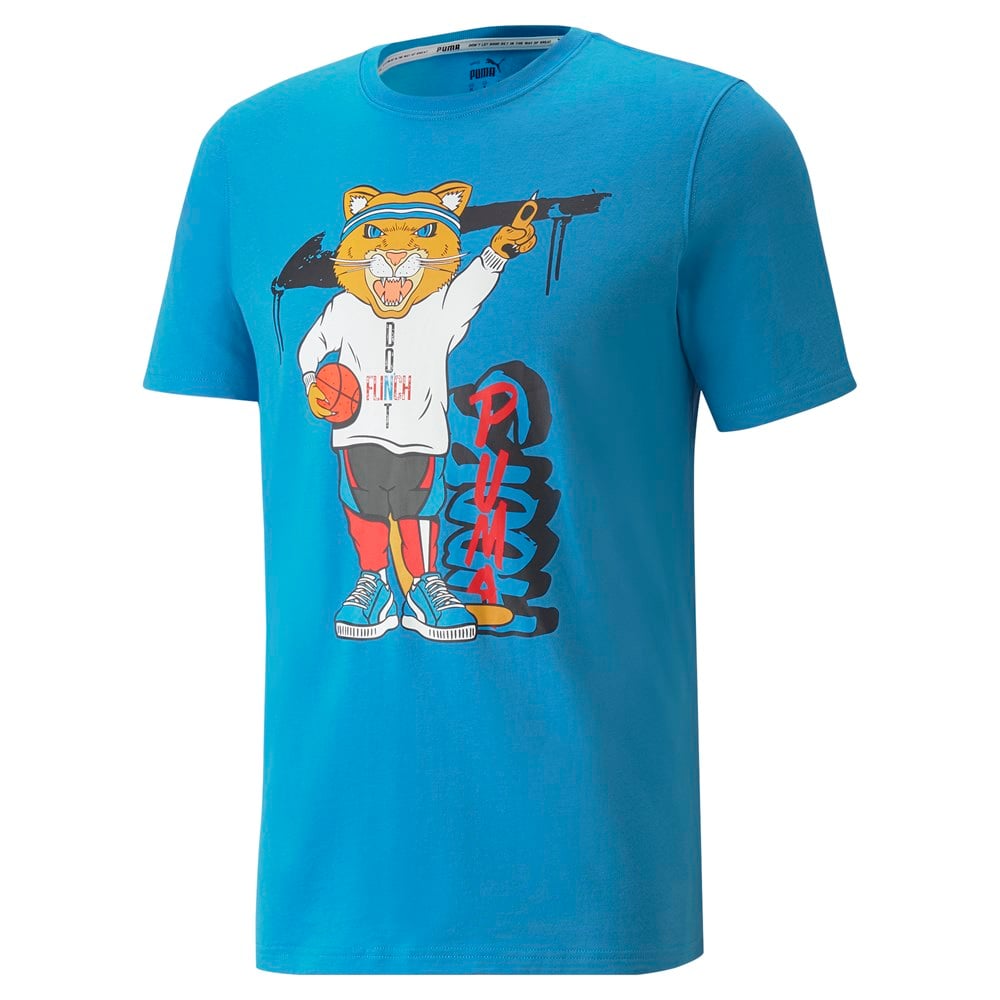 Puma Dylan Ss Tee 1 Erkek Mavi Günlük T-shirt - 532730-09