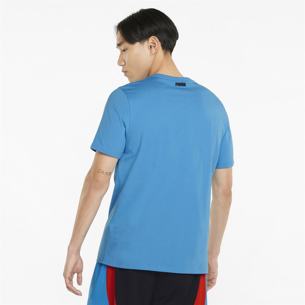 Puma Dylan Ss Tee 1 Erkek Mavi Günlük T-shirt - 532730-09