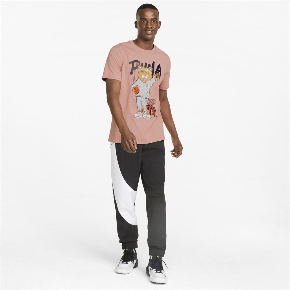 Puma Dylan Ss Tee 1 Erkek Pembe Günlük T-shirt - 532730-07
