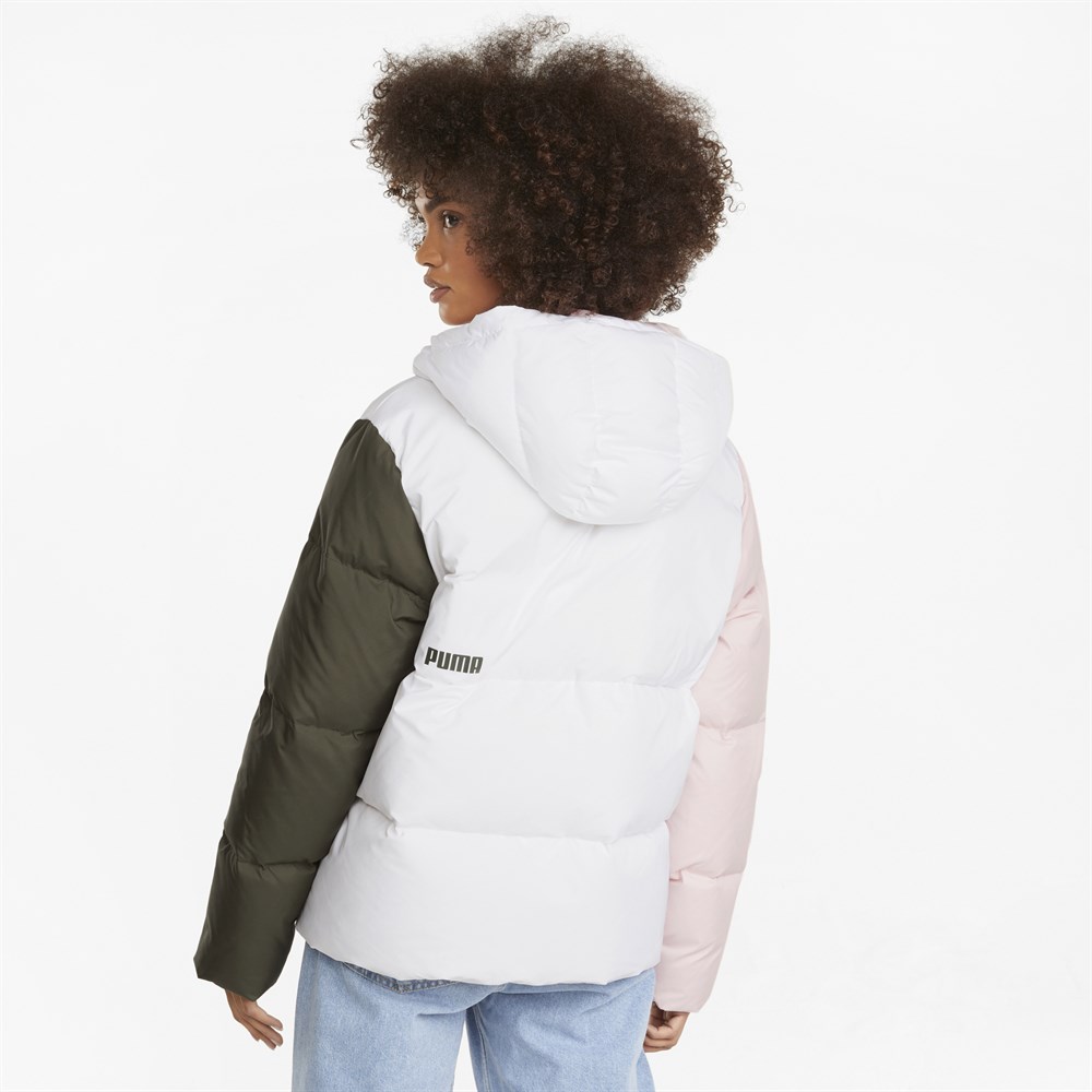 Puma Ess + Cb Down Jacket Kadın Beyaz Mont - 58769702